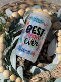 Best Mom Ever Iridescent Glass Can, Mothers Day