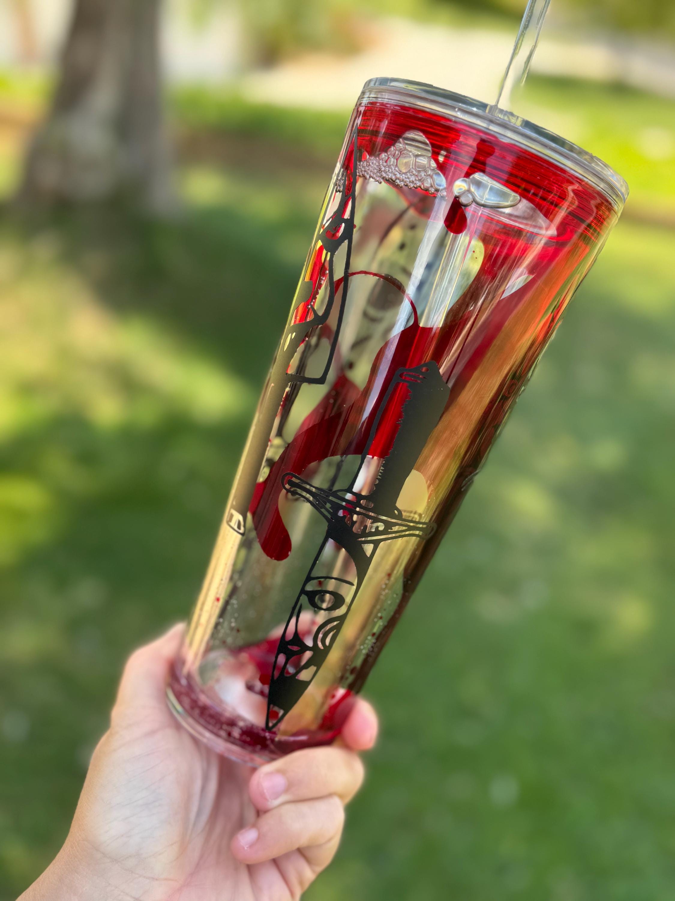 Blood Drip Horror Halloween Snowglobe Tumbler